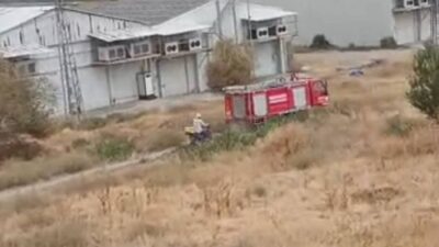 Ankara'nın Beypazarı ilçesinde henüz belirlenemeyen sebeple çıkan yangın, 20 dönümlük