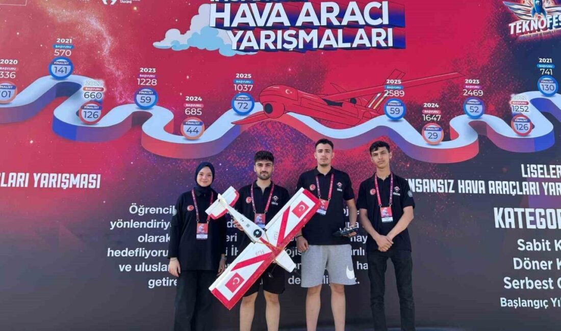 Bursa Yıldırım Ticaret MTAL ekibinin Feza isimli insansız hava aracıyla