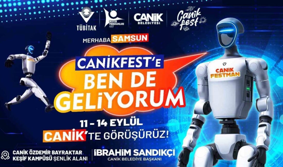 Samsun'da düzenlenecek CANİKFEST Yapay Zekâ Yolculuğu'nda insansı robot "CANİKFESTMEN" gençlerle