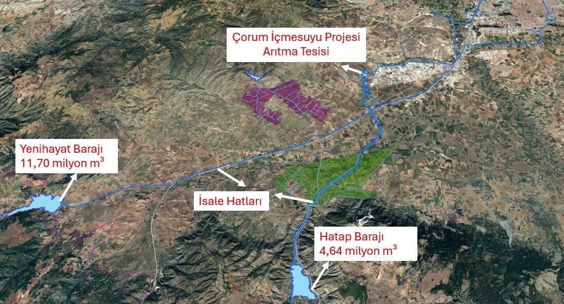 Çorum Belediyesi ve DSİ işbirliğiyle hayata geçirilen Yenihayat ve Hatap