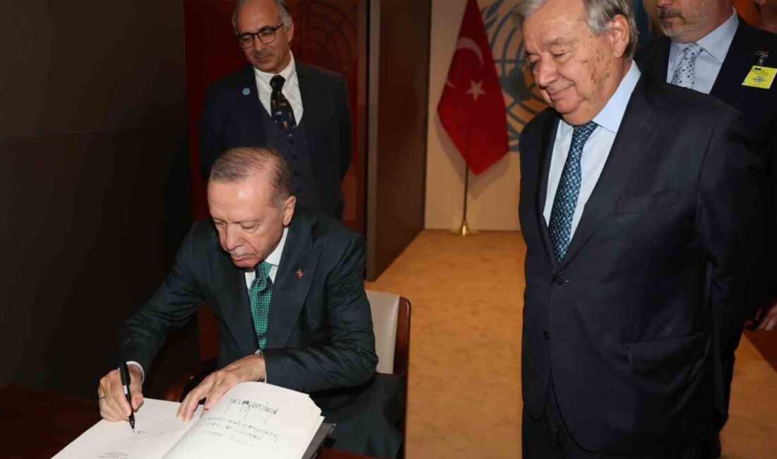 Cumhurbaşkanı Recep Tayyip Erdoğan, BM Genel Sekreteri Antonio Guterres ile