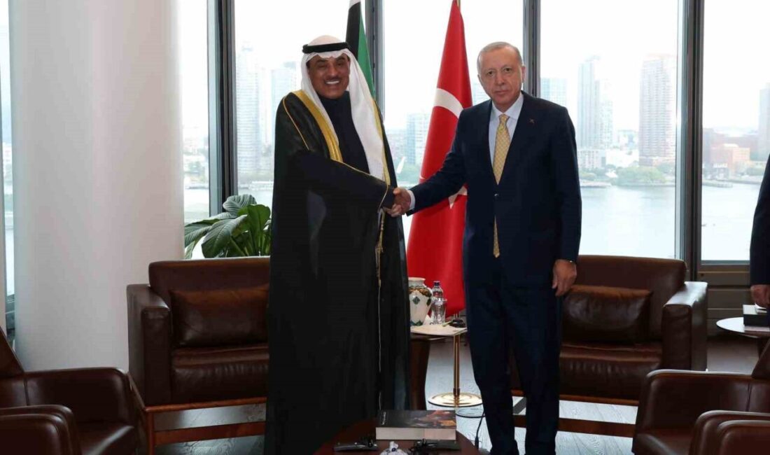 Cumhurbaşkanı Erdoğan, New York'ta Kuveyt Veliaht Prens Sabah Halid es-Sabah'ı