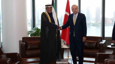 Cumhurbaşkanı Erdoğan, New York'ta Kuveyt Veliaht Prens Sabah Halid es-Sabah'ı