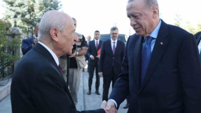 Cumhurbaşkanı Recep Tayyip Erdoğan, MHP Genel Başkanı Devlet Bahçeli ile