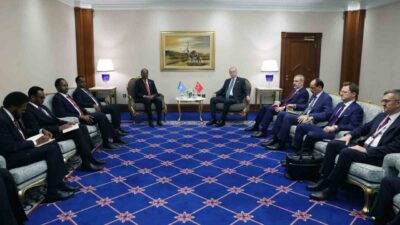 Cumhurbaşkanı Recep Tayyip Erdoğan, Katar'da Somali Cumhurbaşkanı Hasan Şeyh Mahmud