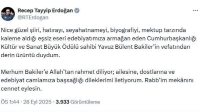 Cumhurbaşkanı Erdoğan, Cumhurbaşkanlığı Kültür ve Sanat Büyük Ödülü sahibi Yavuz