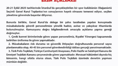 EGM, Fenerbahçe Spor Kulübü'nün Olağanüstü Seçimli Genel Kurulu'nda polis kılık