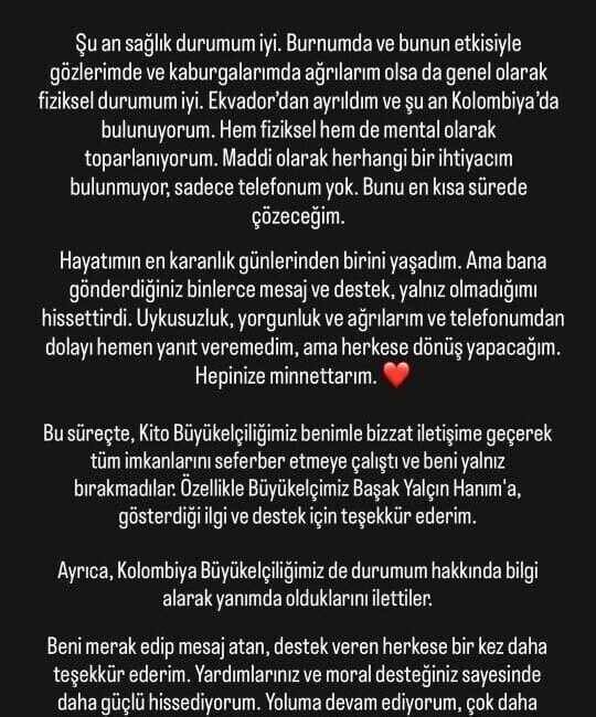 Türk gezgin Taha Yaman Kılınak, Ekvador'da gaspa ve kaçırılma iddiasıyla