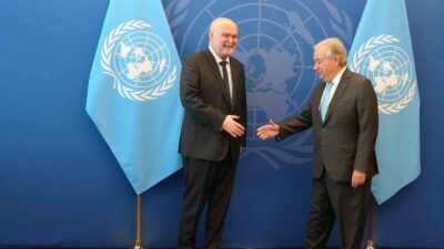 BM Genel Sekreteri Antonio Guterres, AGİT Genel Sekreteri Feridun Sinirlioğlu'nu