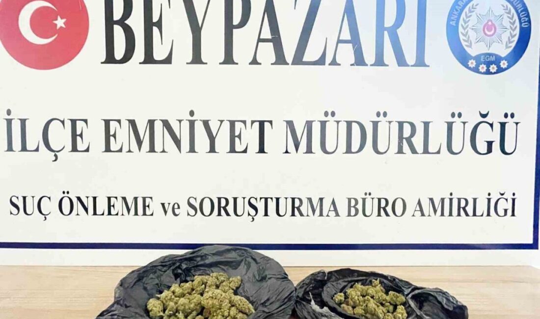 Ankara'nın Beypazarı ilçesinde İstanbul'dan uyuşturucu getiren A.K. isimli şahıs polis