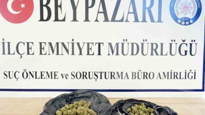 Ankara'nın Beypazarı ilçesinde İstanbul'dan uyuşturucu getiren A.K. isimli şahıs polis