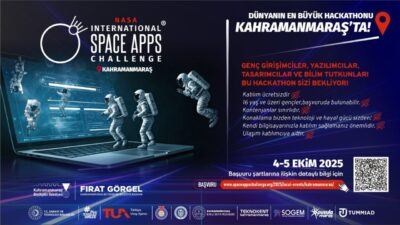 NASA, Kahramanmaraş'ta ilk defa düzenlenecek Space Apps Challenge'a başvurular açıldı.