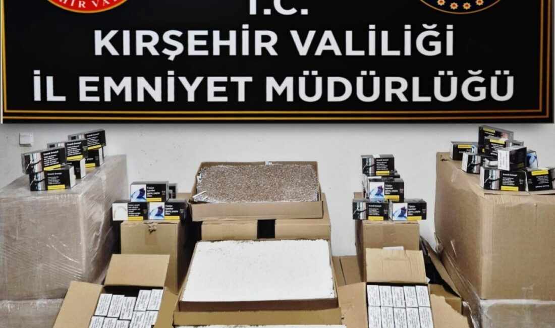 Kırşehir'in Kaman ilçesinde yapılan kaçakçılık operasyonunda 144 bin dal içi