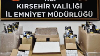 Kırşehir'in Kaman ilçesinde yapılan kaçakçılık operasyonunda 144 bin dal içi