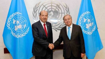 KKTC Cumhurbaşkanı Ersin Tatar, BM Genel Sekreteri Antonio Guterres ile