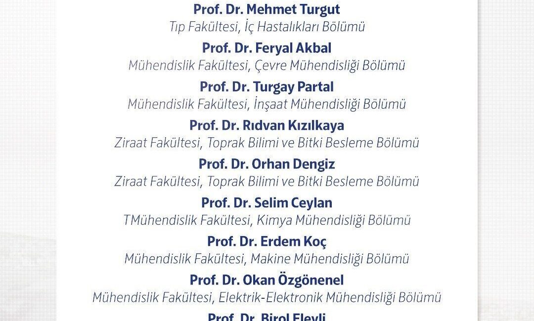 OMÜ, Stanford Üniversitesi ve Elsevier iş birliğiyle hazırlanan "Dünyanın En