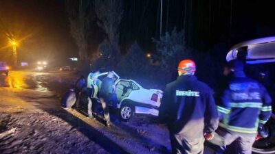 Çorum’un Osmancık ilçesinde şiddetli yağmurun neden olduğu çamur seline kapılan