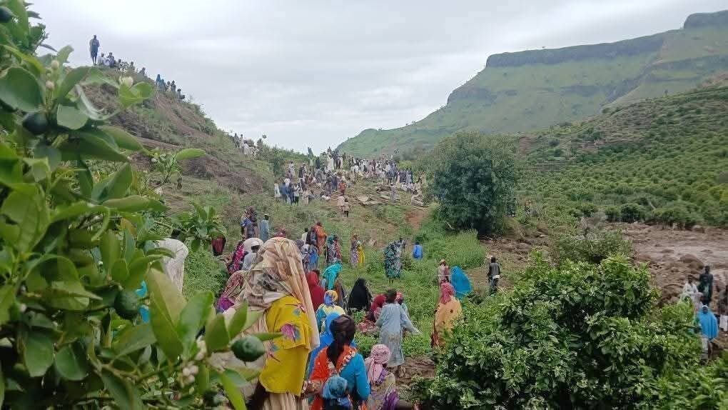 Sudan'ın Darfur bölgesinde Marra Dağları'nda meydana gelen şiddetli yağışlar sonucu