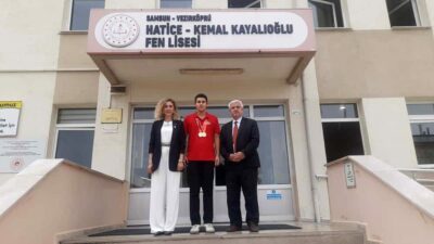 TEKNOFEST Türkiye Finalleri'nde Türkiye birincisi olan Vezirköprü Kemal Kayalıoğlu Fen