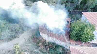 Çorum'un Alaca ilçesinde Hasan Ö.'ye ait evin tandır bölümünde çıkan