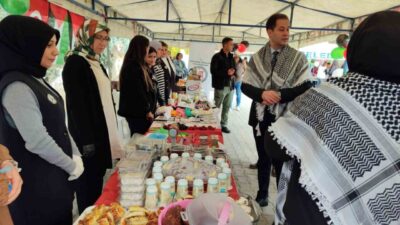 Ankara’nın Evren ilçesinde “Gazze’ye Umut Yolculuğu” adı altında hayır etkinliği
