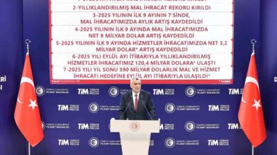 Ticaret Bakanı Ömer Bolat, Eylül ayı dış ticaret verilerinde rekor