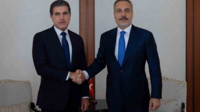 Dışişleri Bakanı Hakan Fidan, IKBY Başkanı Neçirvan Barzani'yi Ankara'da ağırladı