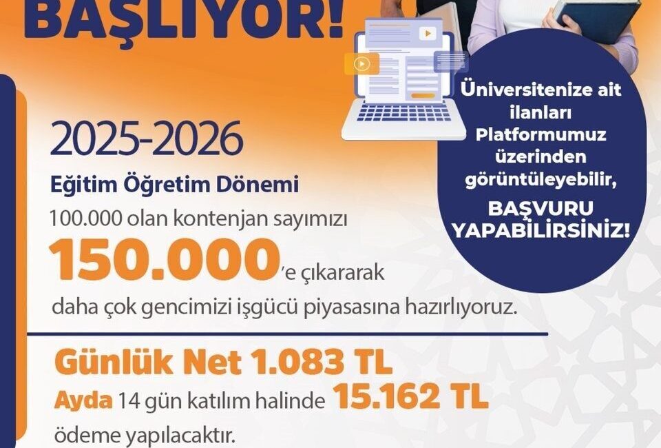 Çalışma ve Sosyal Güvenlik Bakanı Vedat Işıkhan, üniversite öğrencilerine 15