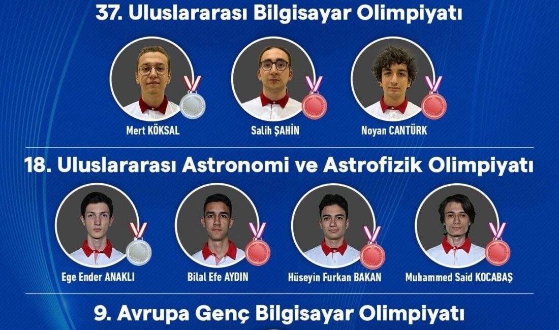Türk öğrenciler 4 farklı uluslararası bilim olimpiyatında 12 madalya kazanarak