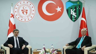Cumhurbaşkanı Recep Tayyip Erdoğan, Türkiye-Gürcistan maçının ardından Gürcistan Cumhurbaşkanı Mikheil