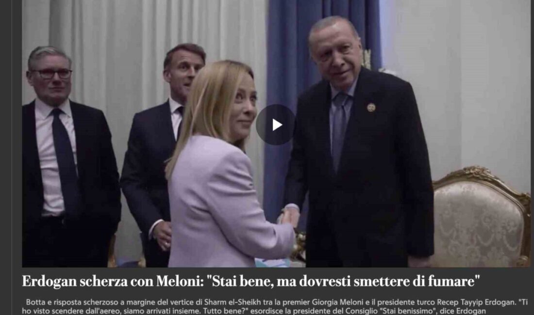 Türkiye Cumhurbaşkanı Recep Tayyip Erdoğan'ın Mısır'da İtalya Başbakanı Giorgia Meloni'ye