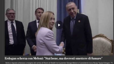 Türkiye Cumhurbaşkanı Recep Tayyip Erdoğan'ın Mısır'da İtalya Başbakanı Giorgia Meloni'ye