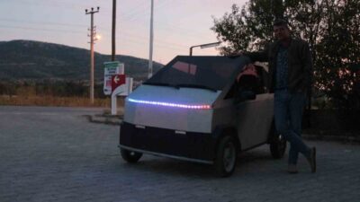 Denizli’de Elon Musk’a taş çıkaran vatandaş, Tesla’nın Cybertruck videolarından ilham