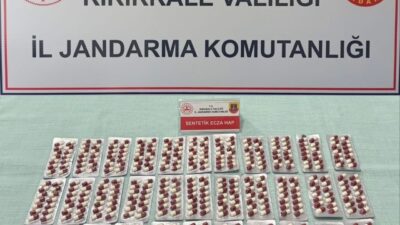 Kırıkkale'de durdurulan araçta yapılan aramada 485 adet sentetik ecza hapı