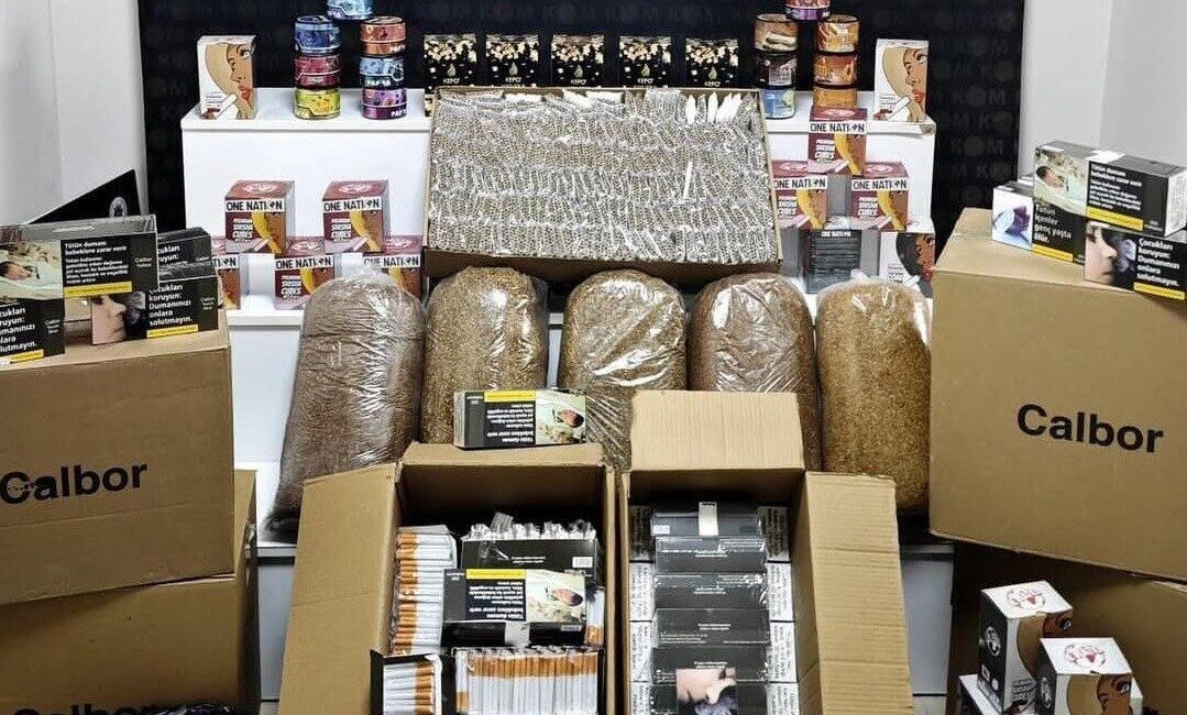 Kırşehir'de polis ekipleri tarafından düzenlenen kaçak tütün operasyonunda 57 bin