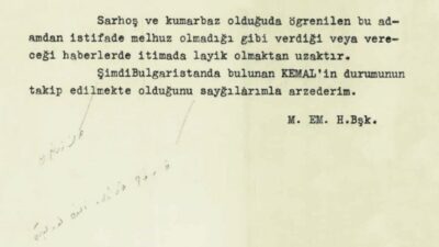 MİT'in özel koleksiyonundan paylaşılan belgeler arasında "İngiliz Kemal" lakaplı Ahmet