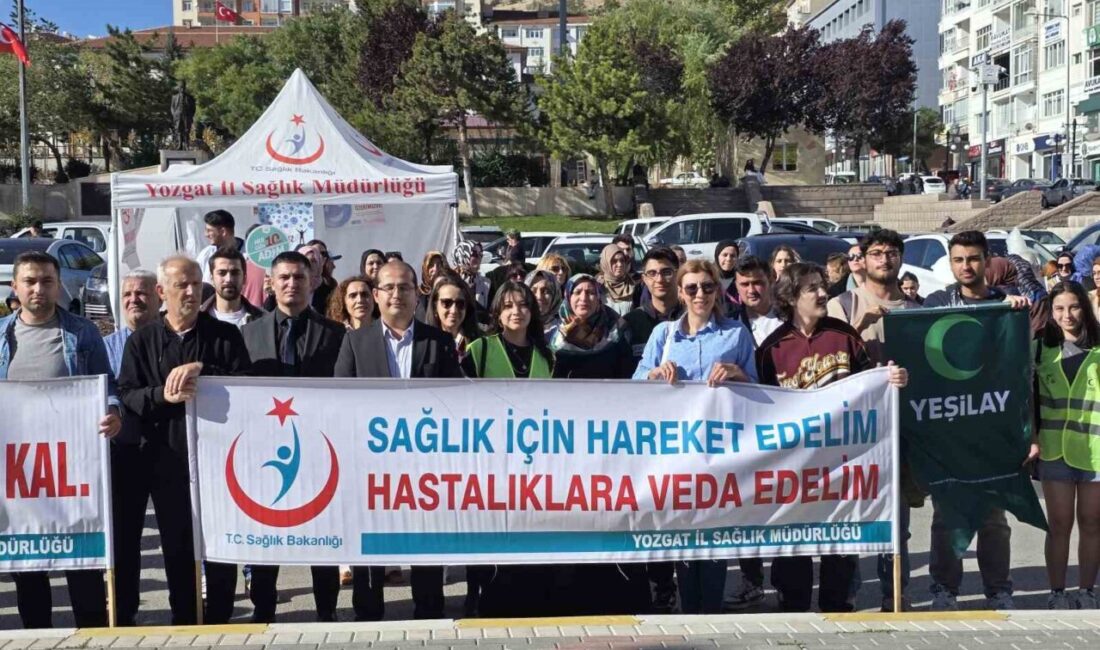 Yozgat’ta, 3-4 Ekim’de Dünya Yürüyüş Günü kapsamında farkındalık yürüyüşü düzenlendi.