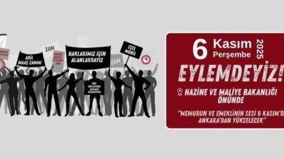 ÜNİPERSEN, Hazine ve Maliye Bakanlığı önünde yapacakları basın açıklamasında memur