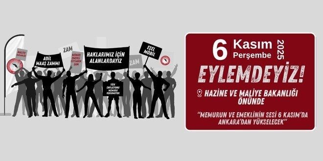 ÜNİPERSEN, Hazine ve Maliye Bakanlığı önünde yapacakları basın açıklamasında memur