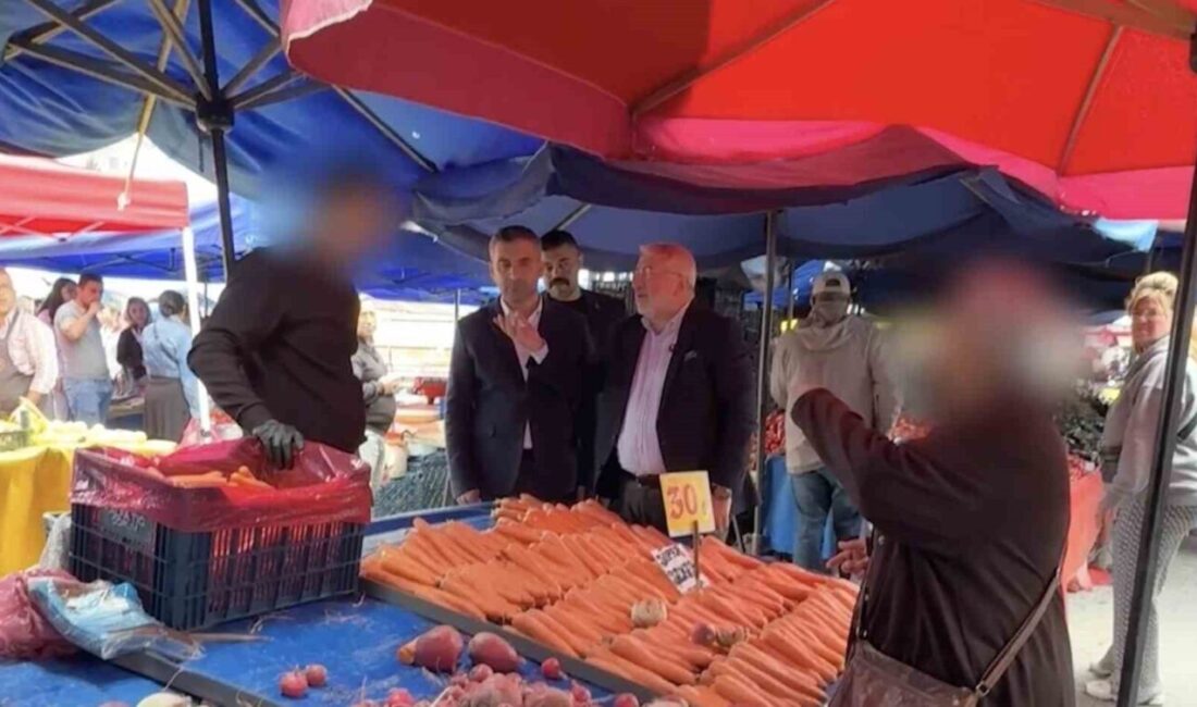 Çorum Belediye Başkanı Halil İbrahim Aşgın, semt pazarındaki düzensizliklere karşı