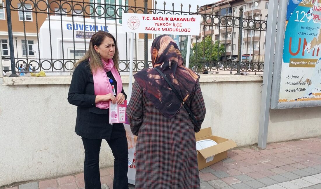 Yozgat’ta  Yerköy İlçe Sağlık Müdürlüğü, Meme Kanseri Farkındalık Haftası kapsamında