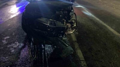 Adıyaman’ın Gölbaşı ilçesinde iki otomobilin çarpışması sonucu meydana gelen trafik