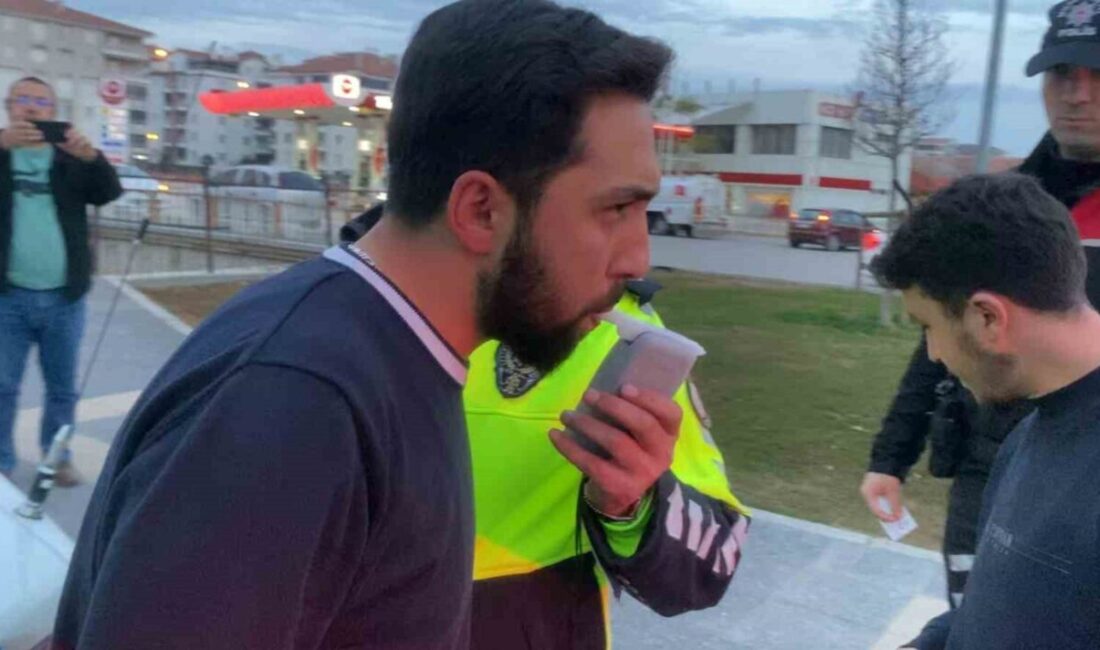 Aksaray ilinde alkollü araç kullanırken polis tarafından yakalanan bir sürücüye