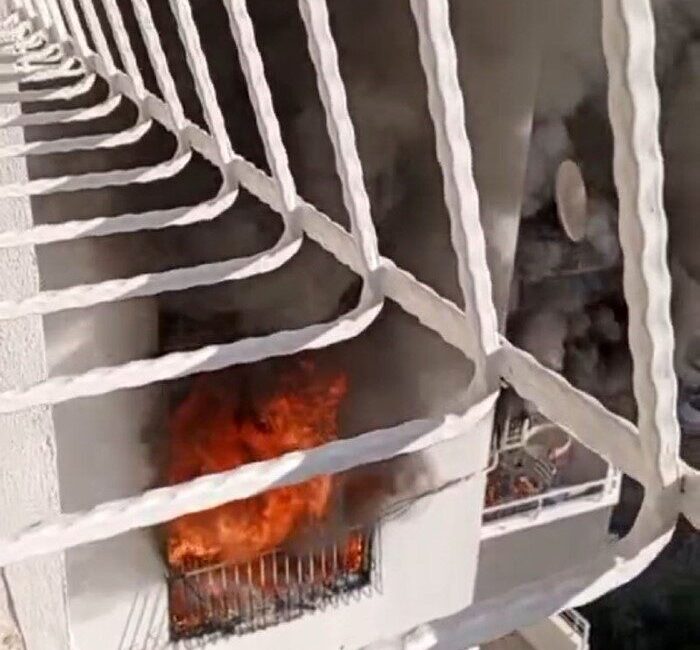 Adana’da Yurt Mahallesi’nde bulunan 11 katlı bir apartmanın 6. katında