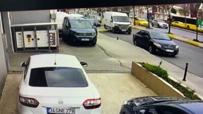 Ataşehir’de meydana gelen bir kaza, yağışın yola neden olduğu kayganlık