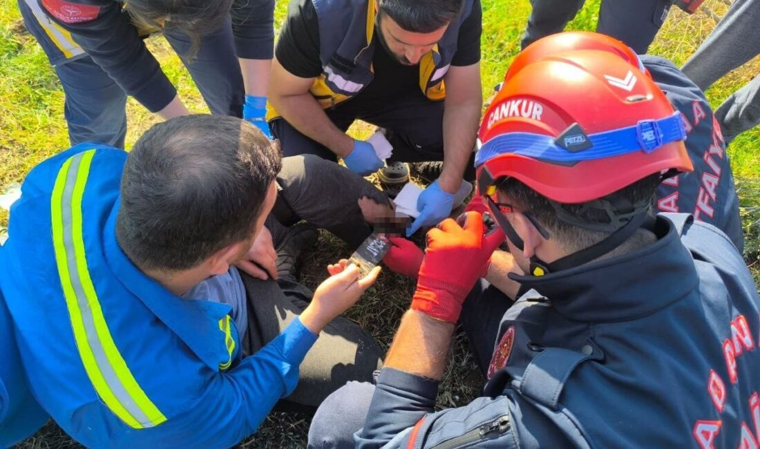 Ceyhan ilçesine bağlı Kurtkulağı Mahallesi’nde yaşanan olayda bir kişi, ayağının