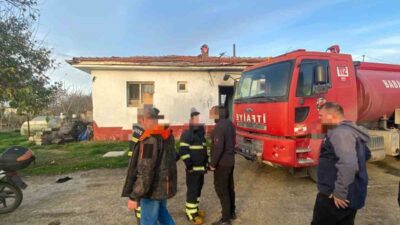 Babaeski ilçesinde meydana gelen yangında bir kişi hayatını kaybederken bir
