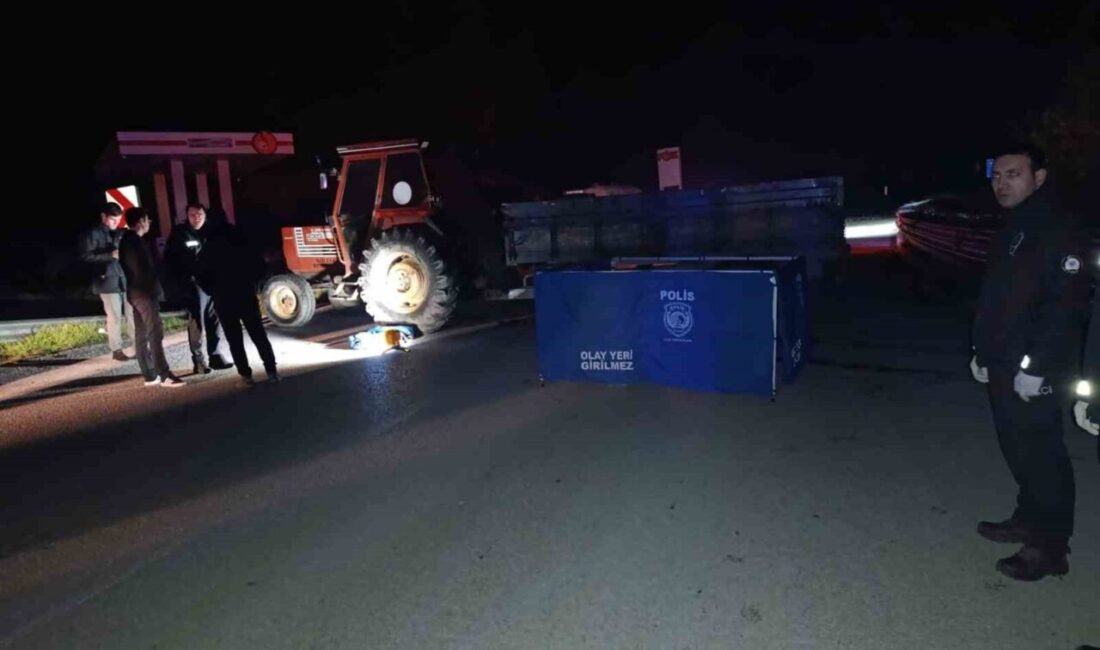 Düzce’de Gölyaka Belediyesi’nce yola bırakılan traktöre çarpan motosiklet sürücüsü hayatını