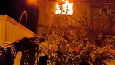 Osmaneli ilçesinde dün gece meydana gelen bir yangın, olay yerine