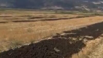 Burdur’da bir firma hakkında, boş bir araziye arıtma çamuru dökmek